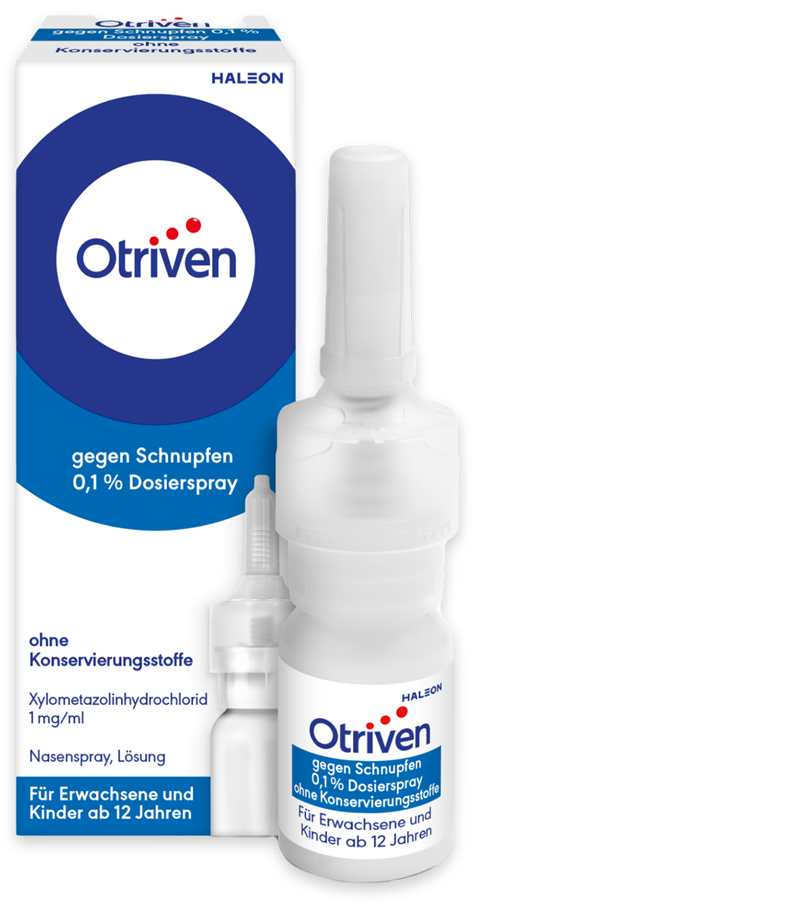 Otriven gegen Schnupfen 0,1% Dosierspray<br/> Befreit die Nase bereits nach 2 Minuten</